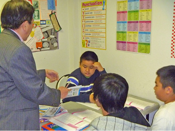 teacher and students